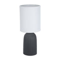 Desk lamp Versa Black Cotton Ceramic 40 W 15 x 36 cm