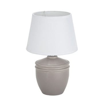 Desk lamp Versa Aurelia Grey Cotton Ceramic 40 W 20 x 31,5 cm