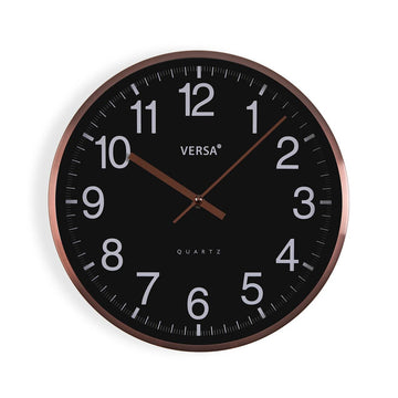 Wall Clock Versa Black Metal