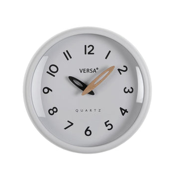 Wall Clock Versa White Plastic