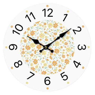 Wall Clock Versa Wood Flowers 4 x 30 x 30 cm