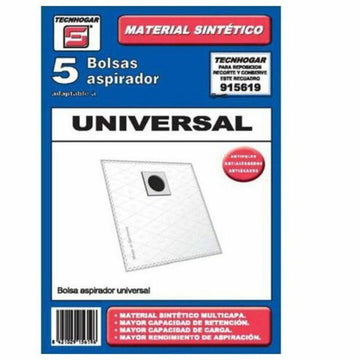 Universal Replacement Bag for Vacuum Cleaner Tecnhogar 915619 (5 uds)