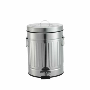 Rubbish Bin DKD Home Decor Silver Iron Basic (20 x 20 x 31 cm) (5 L)