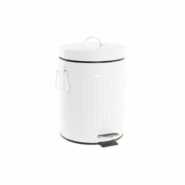 Rubbish Bin DKD Home Decor White Iron Basic (20 x 25 x 31 cm) (5 L)