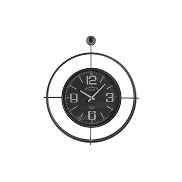 Wall Clock DKD Home Decor Black Crystal Iron 64 x 9 x 73 cm