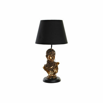 Desk lamp DKD Home Decor Black Golden Polyester Resin African Woman (31 x 31 x 58 cm)