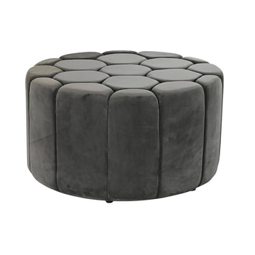 Footrest DKD Home Decor Grey 30 % Polyester (85 x 85 x 48 cm)