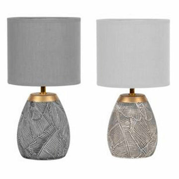 Desk lamp DKD Home Decor Ceramic Grey Beige Golden Brown White Stoneware 220 V 50 W (2 Units) (18 x 18 x 35 cm)