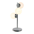 Desk lamp DKD Home Decor 26 x 26 x 59 cm Crystal Silver Metal White 220 V 50 W 23 x 23 x 49 cm