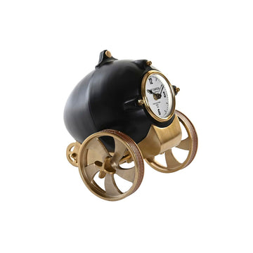 Table clock DKD Home Decor Black Golden Colonial