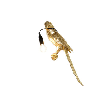 Wall Lamp DKD Home Decor Golden Resin 25 W Parrot (14 x 11,5 x 46 cm)