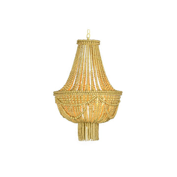 Ceiling Light DKD Home Decor Metal Brown Yellow 40 W MDF Wood (40 x 40 x 60 cm)