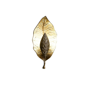 Wall Lamp DKD Home Decor 21 x 10 x 46 cm Aluminium Bronze 220 V 50 W Leaf of a plant