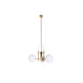 Ceiling Light DKD Home Decor 64 x 64 x 64 cm Crystal Golden Metal White 50 W