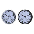 Wall Clock DKD Home Decor 25,5 x 4 x 25,5 cm Black White polystyrene (2 Units)