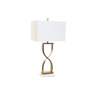 Desk lamp DKD Home Decor 40 x 23 x 79 cm Golden Metal White Marble 40 W 240 V