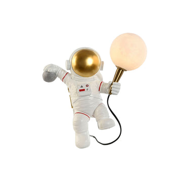 Wall Lamp Home ESPRIT White Golden Metal Resin Modern Astronaut 26 x 21,6 x 33 cm