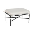 Footrest Home ESPRIT White Black Metal Urban 75 x 50 x 45 cm