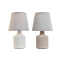 Desk lamp Home ESPRIT White Beige 40 W 220 V 15 x 15 x 27 cm (2 Units)