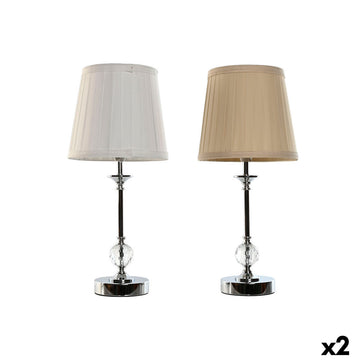 Desk lamp Home ESPRIT White Beige Metal 25 W 220 V 20 x 20 x 46 cm (2 Units)