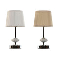 Desk lamp Home ESPRIT White Beige Metal Porcelain 20 W 220 V 17,5 x 17,5 x 35 cm (2 Units)