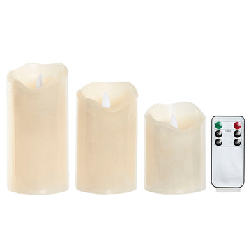 LED Candle Home ESPRIT Beige 25 x 10 x 20 cm
