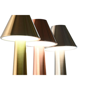 Desk lamp Home ESPRIT Copper Golden Silver Metal (3 Units)