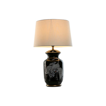 Desk lamp Home ESPRIT Black Golden Ceramic 50 W 220 V 40 x 40 x 70 cm