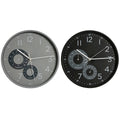 Wall Clock Home ESPRIT Black Grey PVC 30 x 4,7 x 30 cm (2 Units)