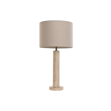 Desk lamp Home ESPRIT Beige Linen Marble 35 x 35 x 72 cm