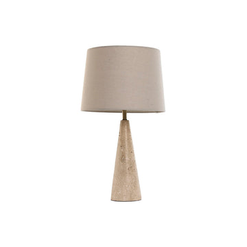 Desk lamp Home ESPRIT Beige Linen Marble 35 x 35 x 64 cm