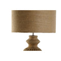 Desk lamp Home ESPRIT Natural Jute Wood 50 W 220 V 44 X 44 X 91 cm