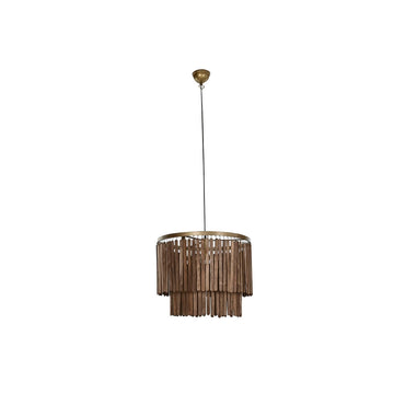 Ceiling Light Home ESPRIT Brown Golden Wood Metal Mango wood 50 W 60 x 60 x 48 cm