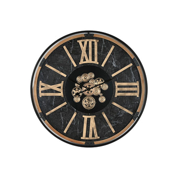 Wall Clock Home ESPRIT Black Golden Metal Crystal 127 X 9 X 127 cm