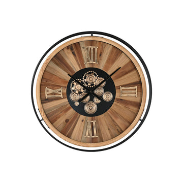 Wall Clock Home ESPRIT Black Natural Crystal Pine 87,2 X 8 X 87,2 cm