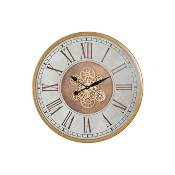 Wall Clock Home ESPRIT Golden Silver Crystal Iron 72 x 8,5 x 72 cm