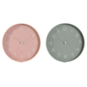 Wall Clock Home ESPRIT Mint PVC 30 x 4 x 30 cm (2 Units)