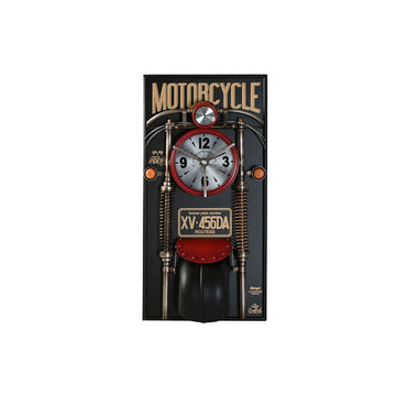 Wall Clock Home ESPRIT Black Red Golden PVC Metal Motorbike Vintage 60 x 18 x 120 cm