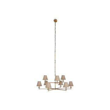 Ceiling Light Home ESPRIT Beige Golden Brass 25 W 113 x 113 x 132 cm