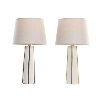 Desk lamp Home ESPRIT Blue White Green 50 W 220 V (2 Units)