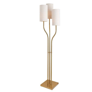 Floor Lamp Home ESPRIT Beige Golden