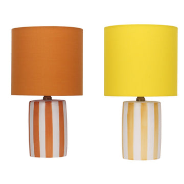 Desk lamp Home ESPRIT Yellow Orange (2 Units)