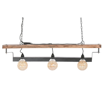 Ceiling Light Home ESPRIT Brown Black Iron Acacia 116 X 16 X 26 CM