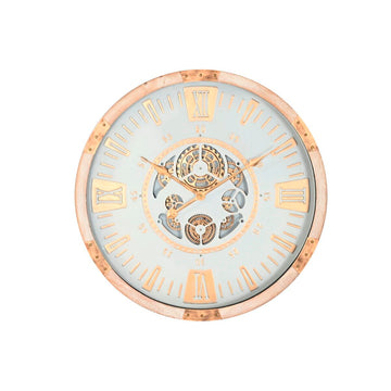 Wall Clock Home ESPRIT White Natural Crystal Fir Urban 63 X 8 X 63 CM