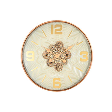 Wall Clock Home ESPRIT White Golden Metal Crystal Scandi 60 x 8 x 60 cm