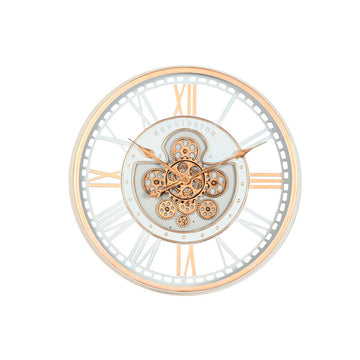 Wall Clock Home ESPRIT White Metal Crystal Vintage 60,5 X 9,5 X 60,5 CM