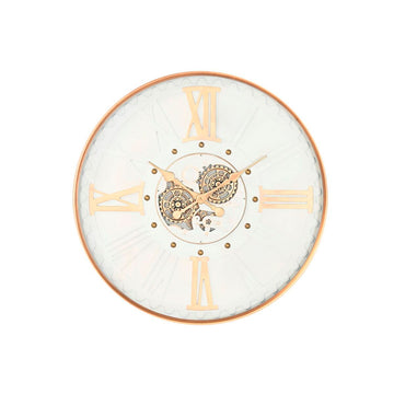 Wall Clock Home ESPRIT White Golden Metal Crystal Urban 80 x 8 x 80 cm