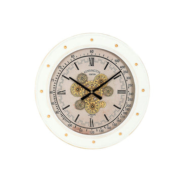 Wall Clock Home ESPRIT White Metal Loft 60 x 9 x 60 cm