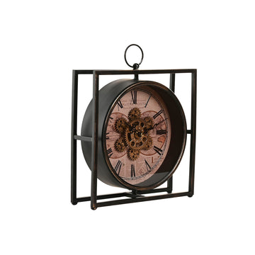 Table clock Home ESPRIT Black Golden Vintage