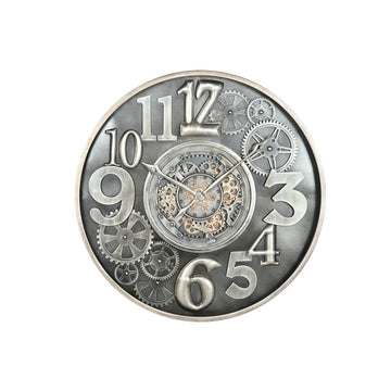 Wall Clock Home ESPRIT Silver Crystal Iron Vintage 100 X 10 X 100 CM